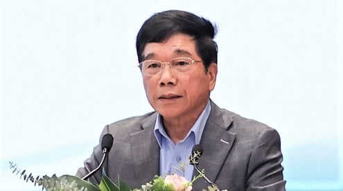 GP.Invest chairman Nguyen Quoc Hiep speaks at the meeting on February 17, 2023. Photo courtesy of the goverment portal.