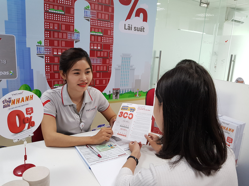 VietCredit's service introduction point in HCMC. Photo courtesy of the company.
