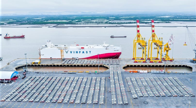 VinFast ships 999 electric cars of VF 8 model to the U.S. from Hai Phong, northern Vietnam on November 25, 2022. Photo courtesy of the firm