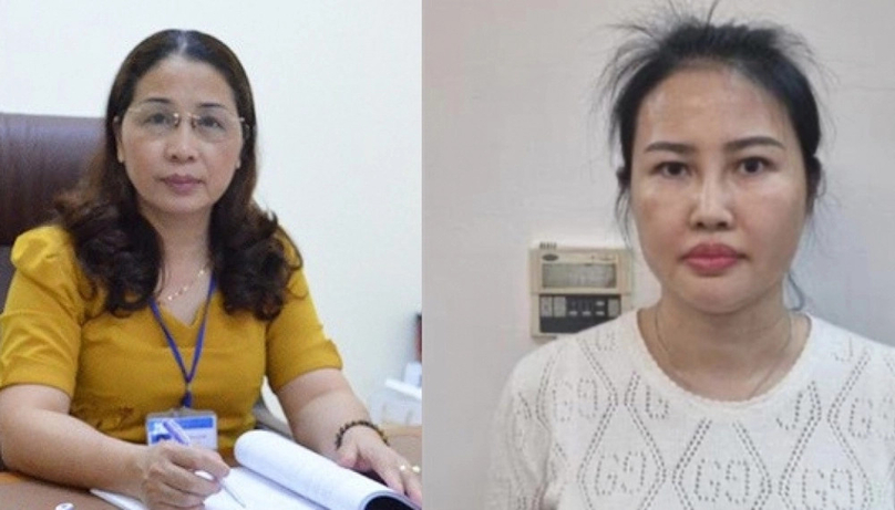 Vu Lien Oanh (left) and Hoang Thi Thuy Nga. Photo courtesy of Voice of Vietnam (VOV).