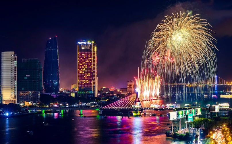 The International Fireworks Festival has become a trademark for Danang. Photo courtesy of Environmental Resources newspaper.