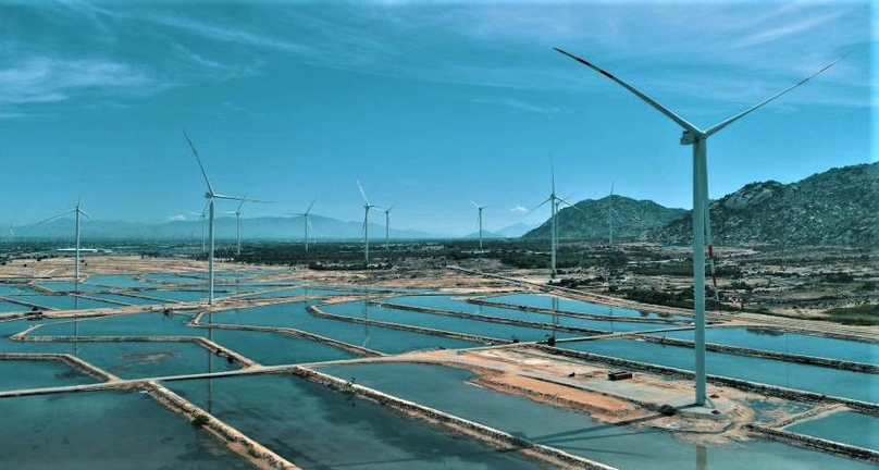 An operational BIM Group wind farm in Ninh Thuan province, south-central Vietnam. Photo courtesy of BIM. 