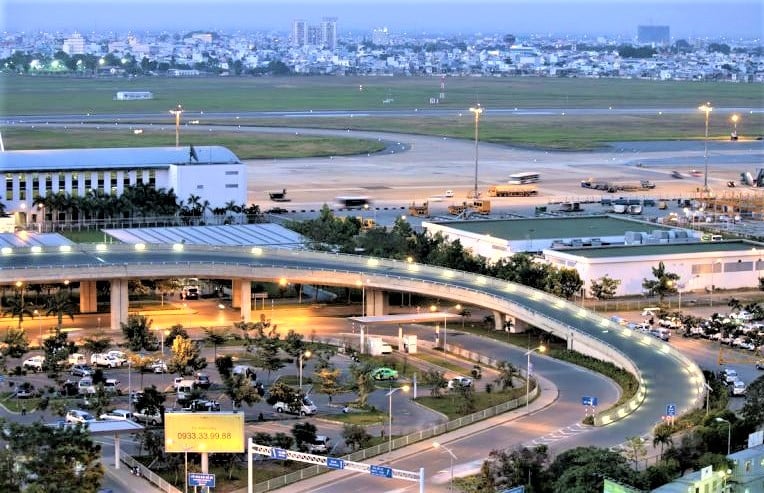 Ho Chi Minh City’s Tan Son Nhat International Airport by night. Photo courtesy of Airports Corporation of Vietnam.
