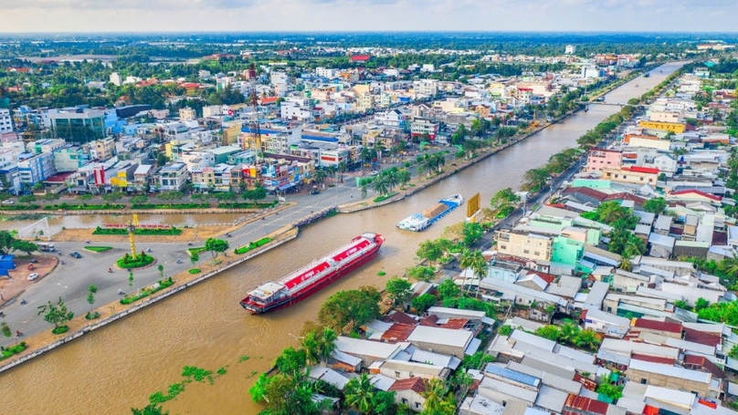 A corner of Hau Giang province, Mekong Delta of Vietnam. Photo courtesy of Natural Resources & Environment newspaper.