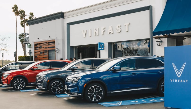 VinFast’s VF 8 electric SUVs delivered in California on March 1, 2023. Photo courtesy of the firm.