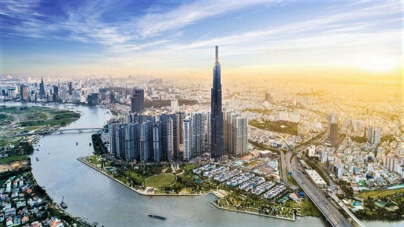 In the middle of the photo is the Vinhomes Central Park by the Saigon River in Ho Chi Minh City, southern Vietnam. Photo courtesy of Vinhomes.