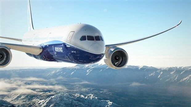 A Boeing 787 Dreamliner plane. Photo courtesy of Boeing.  