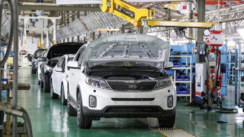 KIA vehicles manufactured in Thaco's factory in Quang Nam province, central Vietnam. Photo courtesy of Thaco.
