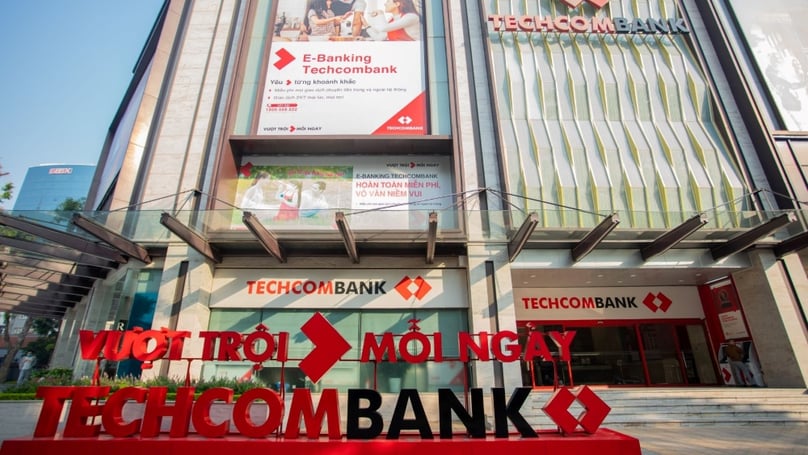 A transaction office of Techcombank in Hanoi. Photo courtesy of Vietnam News Agency.