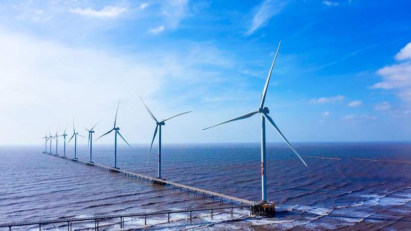 Dong Hai I wind power plant in Tra Vinh province, Vietnam's Mekong Delta. Photo courtesy of People newspaper.