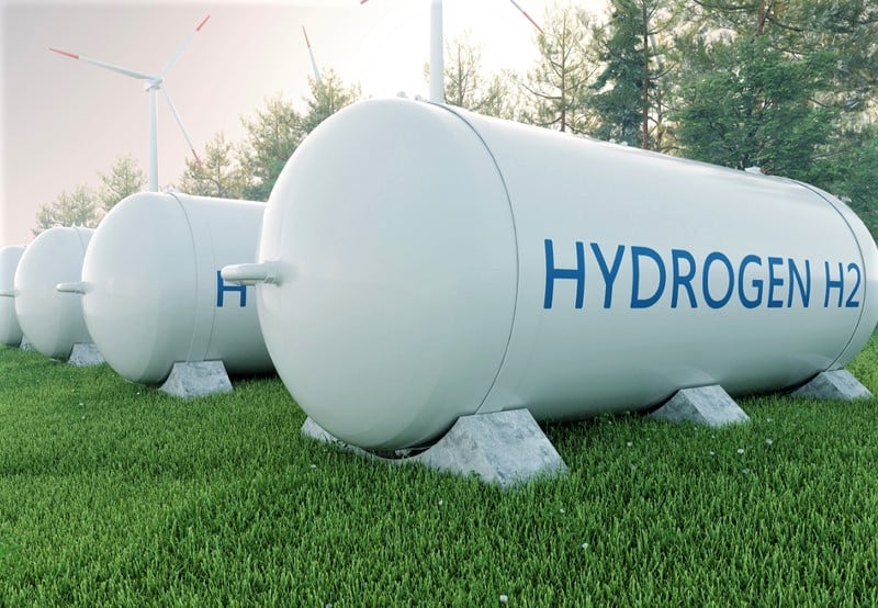  Tanks of hydrogen. Photo courtesy of mercomindia.com.