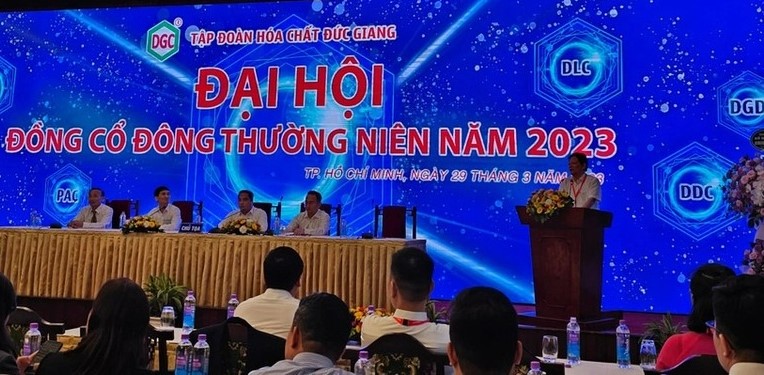 Duc Giang Chemical Group's 2023 annual general meeting of shareholders on March 29, 2022. Photo courtesy of the company.