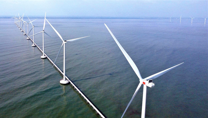 Hoa Binh 1 Wind Farm in the coastal province of Bac Lieu, southern Vietnam. Photo courtesy of the wind farm. 