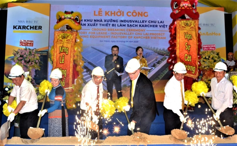 The groundbreaking ceremony for the Karcher Vietnam plant in Quang Nam province, central Vietnam on April 5, 2023. Photo courtesy of the province.