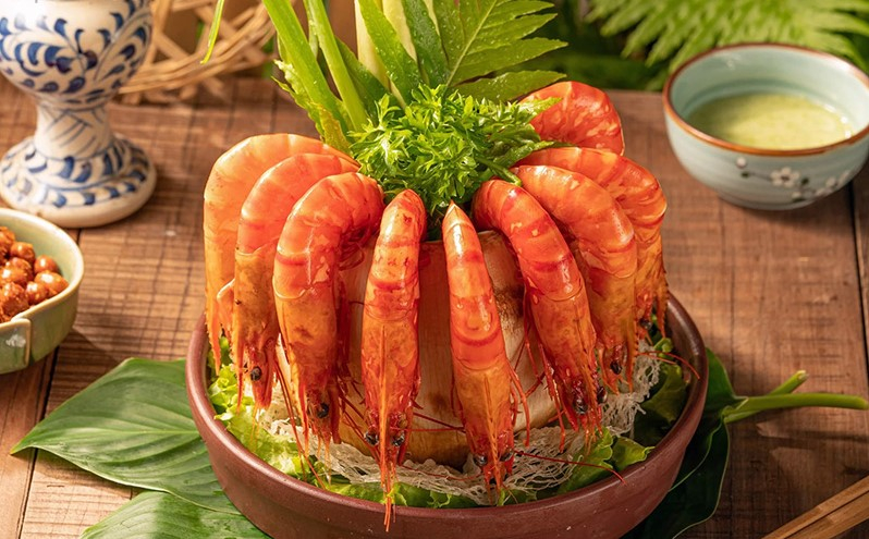 Minh Phu Seafood’s boiled tiger shrimp. Photo courtesy of the company.
