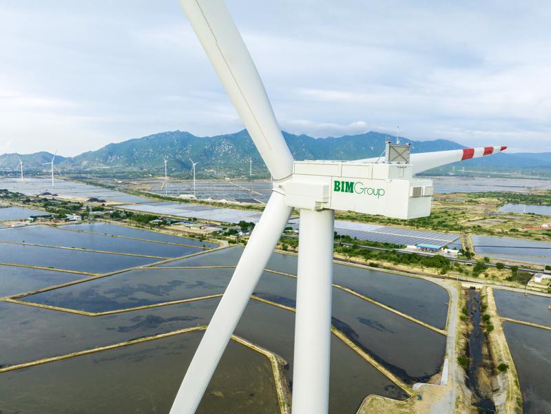 A complex that produces clean salt and clean energy, invested by BIM Group, in Ninh Thuan province, south-central Vietnam.