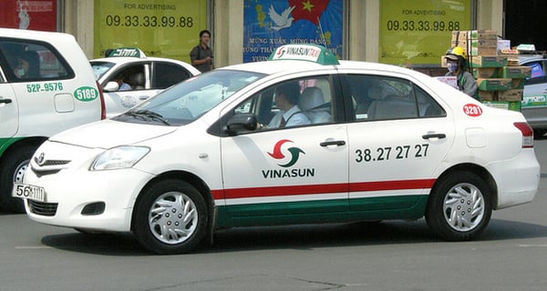 A Vinasun cab in Ho Chi Minh City. Photo courtesy of Tranport magazine.