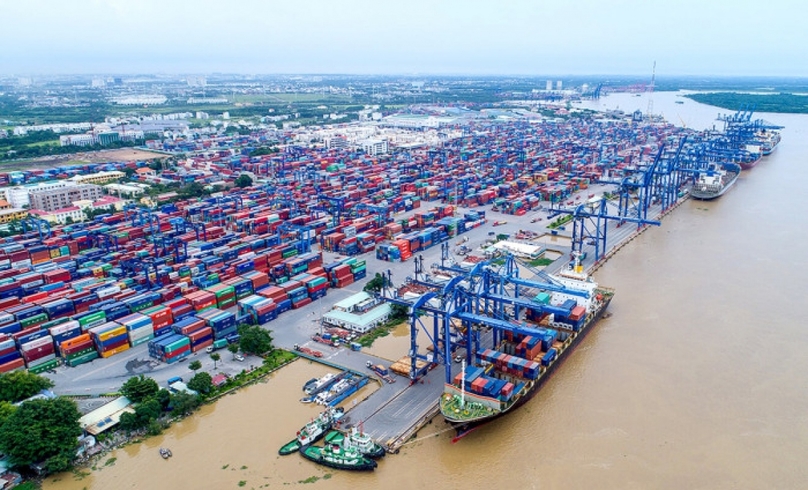 Containers seen at Cat Lai port in Ho Chi Minh City. Photo courtesy of Voice of Vietnam.