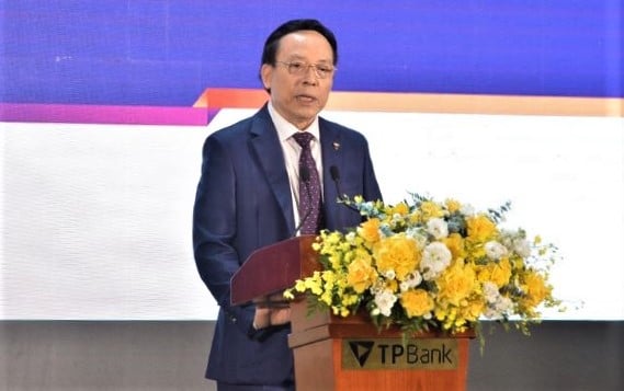  TPBank chairman Do Minh Phu at the annual general meeting on April 26, 2023. Photo courtesy of the bank. 