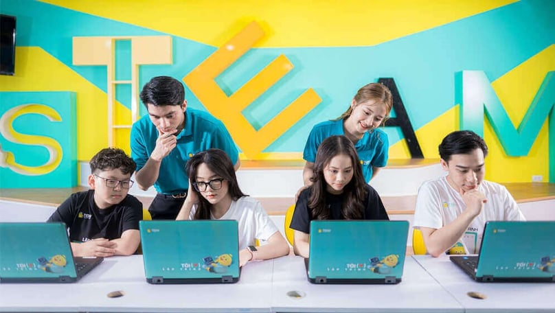 Teky Alpha runs STEAM academies in bigger cities in Vietnam. Photo courtesy of the firm. 