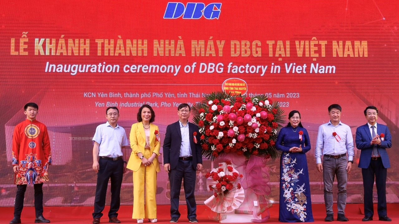  DBG inaugurates its factory in Thai Nguyen province, northern Vietnam, on May 11, 2023. Photo courtesy of Thai Nguyen newspaper.