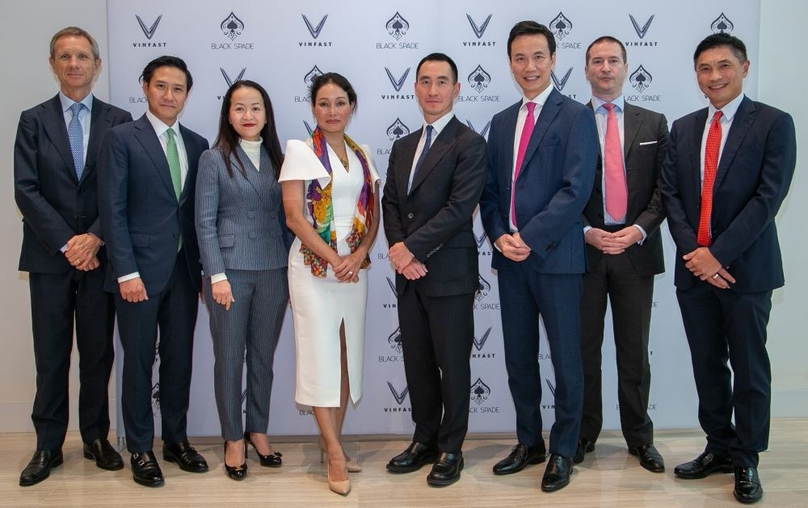 Leaders of Vingroup, VinFast and Black Spade at the deal signing ceremony in May 2023. Photo courtesy of Vingroup.