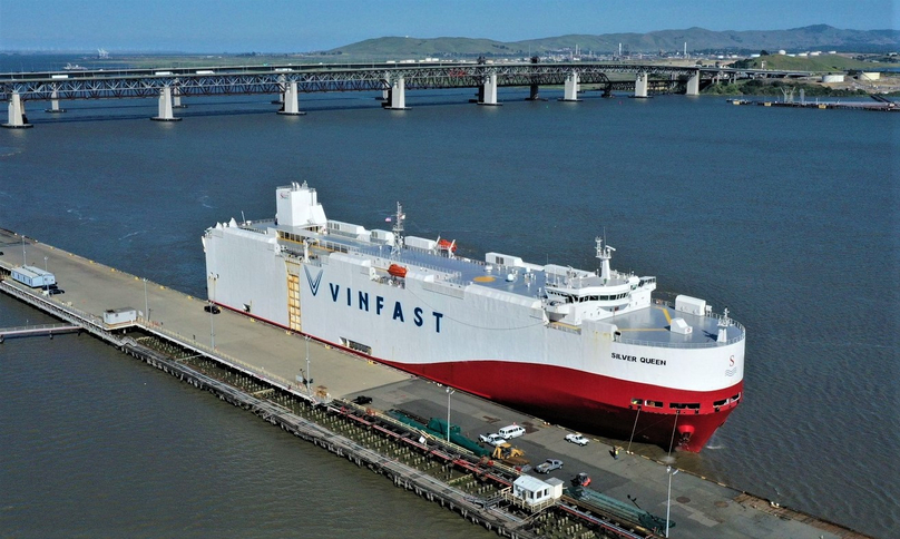 VinFast’s second shipment to the U.S. seen at the Port of Benicia in California. Photo courtesy of the company.