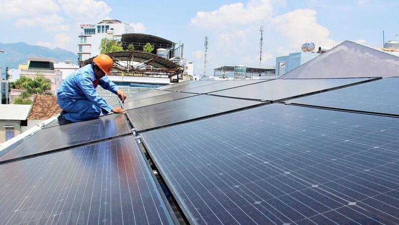 A rooftop solar power system in Vietnam. Photo courtesy of Vietnam News Agency.
