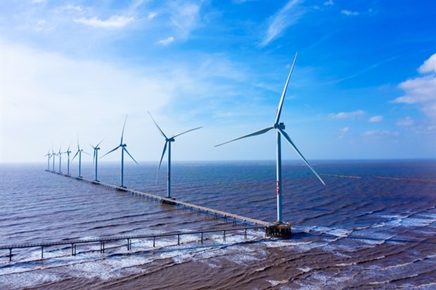 A wind farm in the Mekong Delta province of Tra Vinh, southern Vietnam. Photo courtesy of Vietnam News Agency.