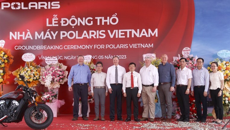 Polaris kicks off construction of its Vinh Phuc factory, northern Vietnam on May 17, 2023. Photo courtesy of Vinh Phuc newspaper.