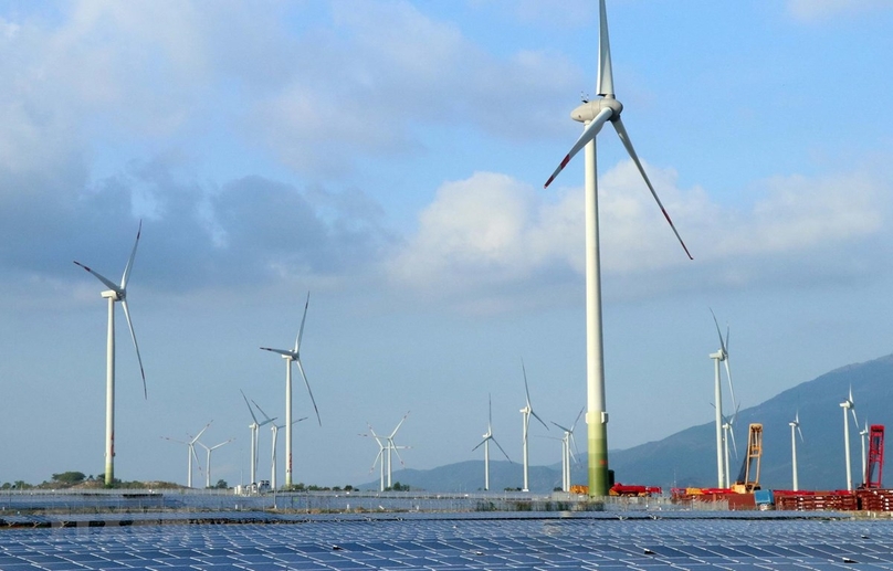A wind farm developed by Trungnam Group in south-central Vietnam's Ninh Thuan provincec. Photo courtesy of Vietnam News Agency.