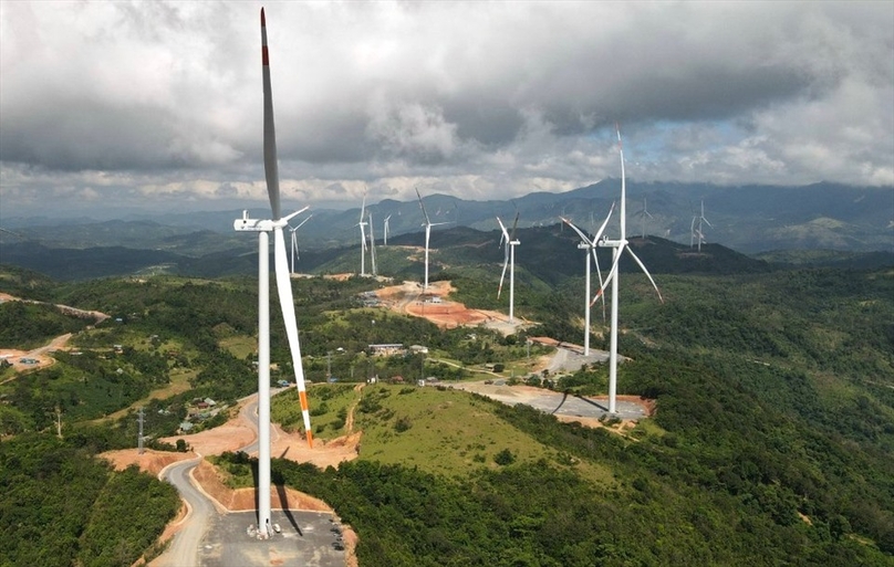 Phong Lieu Wind Power Plant Project in Huong Hoa district, Quang Tri province, central Vietnam. Photo courtesy of Labor newspaper.