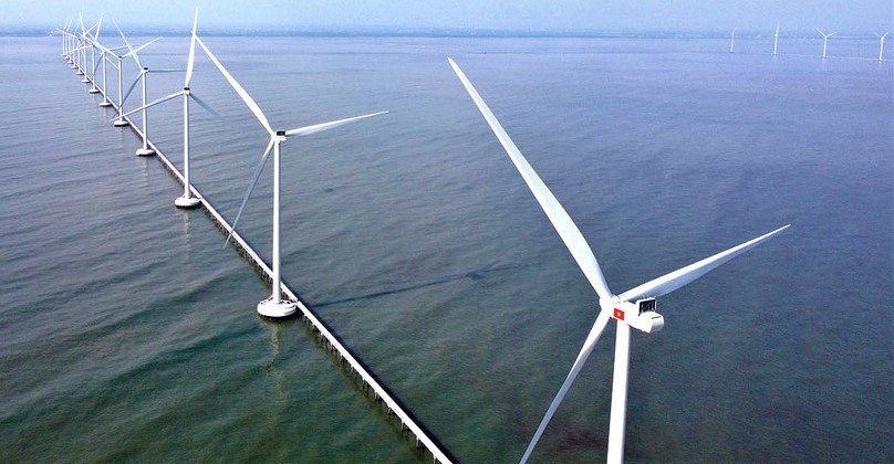 Hoa Binh 1 Wind Farm in the coastal province of Bac Lieu, southern Vietnam. Photo courtesy of the wind farm.