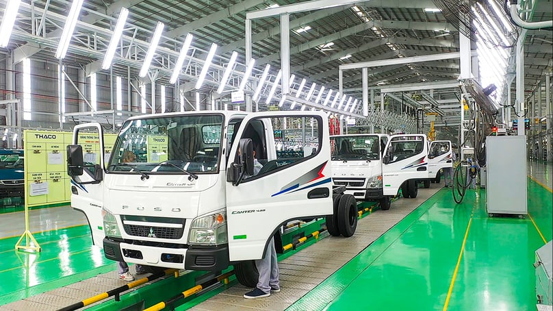 Truck production at Thaco's factory in Quang Nam province, central Vietnam. Photo courtesy of Thaco.
