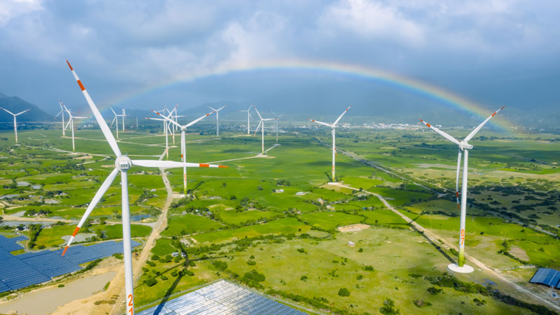 A wind farm developed by Trungnam Group in Ninh Thuan province, south-central Vietnam. Photo courtesy of the group.