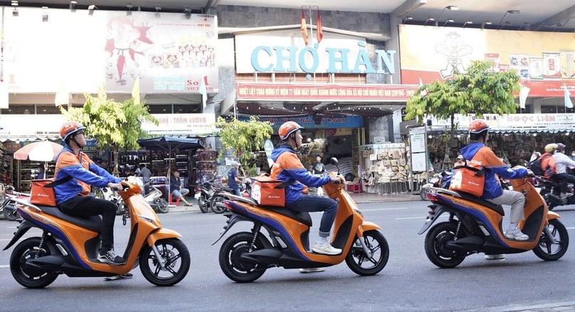 Couriers of delivery firm Ahamove in Vietnam. Photo courtesy of the company.