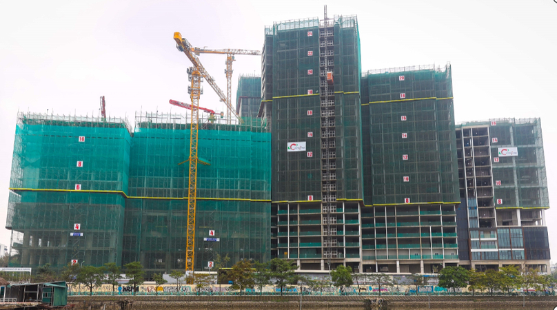 A real estate project under construction in Hanoi, northern Vietnam. Photo by The Investor/Trong Hieu.