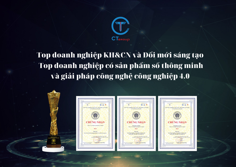 CT Group is honoured as a top national enterprise in the “Science-technology & Innovation” and “Intelligent Digital Products and Industrial 4.0 Technology Solutions' categories of the 'I4.4 Awards”. Photo courtesy of the group.