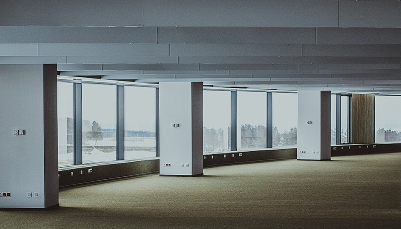 Empty office space at a new building near the Saigon River in Ho Chi Minh City, southern Vietnam. Photo courtesy of Knight Frank.