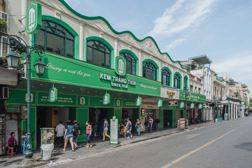 A Trang Tien ice cream store in Hoan Kiem district, Hanoi. Photo courtesy of the brand.