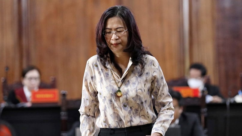 Nguyen Thi Bich Hanh in court in HCMC on June 6, 2023. Photo courtesy of Young People newspaper.