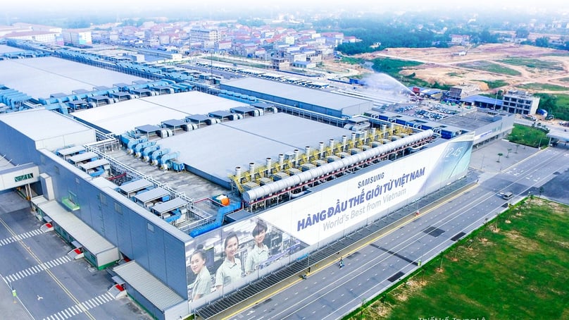 Samsung Electronics Vietnam's factory in Thai Nguyen province, northern Vietnam. Photo courtesy of the Vietnam News Agency.