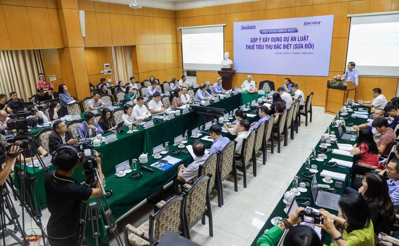 A workshop on special consumption tax on alcoholic beverages held by The Investor in Hanoi on July 4, 2023. Photo by The Investor/Trong Hieu.