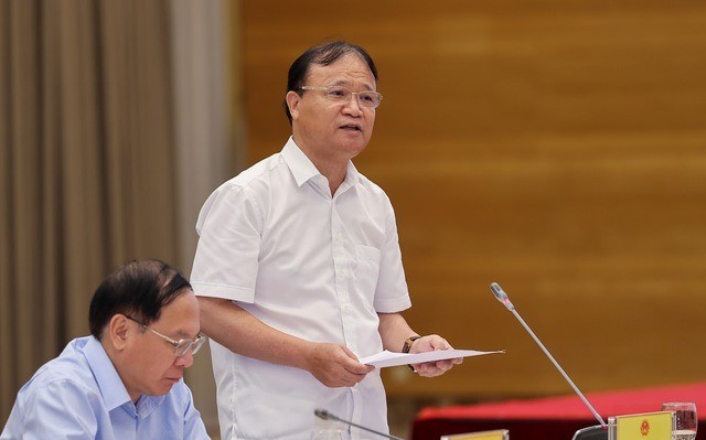 Deputy Minister of Industry and Trade Do Thang Hai speaks at a press meet on July 4, 2023. Photo by The Investor/Nhat Bac.