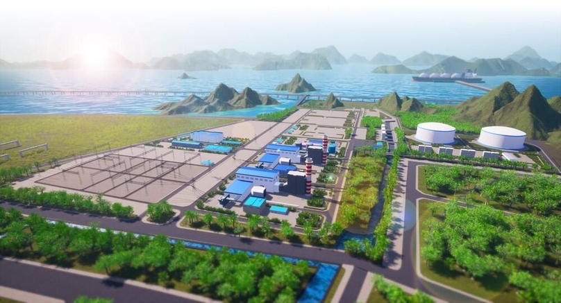 An illustration of the Quang Ninh LNG-to-power plant taking shape in Quang Ninh province, northern Vietnam. Photo courtesy of Petrovietnam.