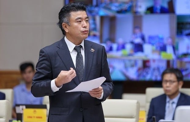 Panasonic Vietnam CEO Yoichi Marukawa speaks at a meeting between Vietnam’s Prime Minister Pham Minh Chinh and the foreign business community in Hanoi on September 17, 2022. Photo courtesy of the government portal.