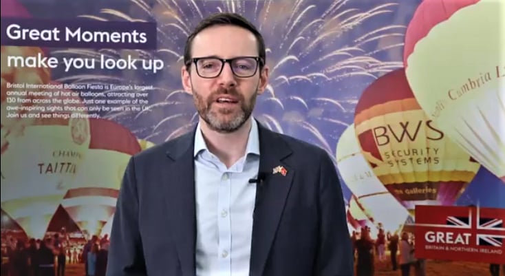 Iain Frew, British Ambassador to Vietnam, talks about the significance of Britain joining the CPTPP in a video clip released by the British Embassy in Hanoi. Screenshot photo by The Investor/Tuong Thuy.