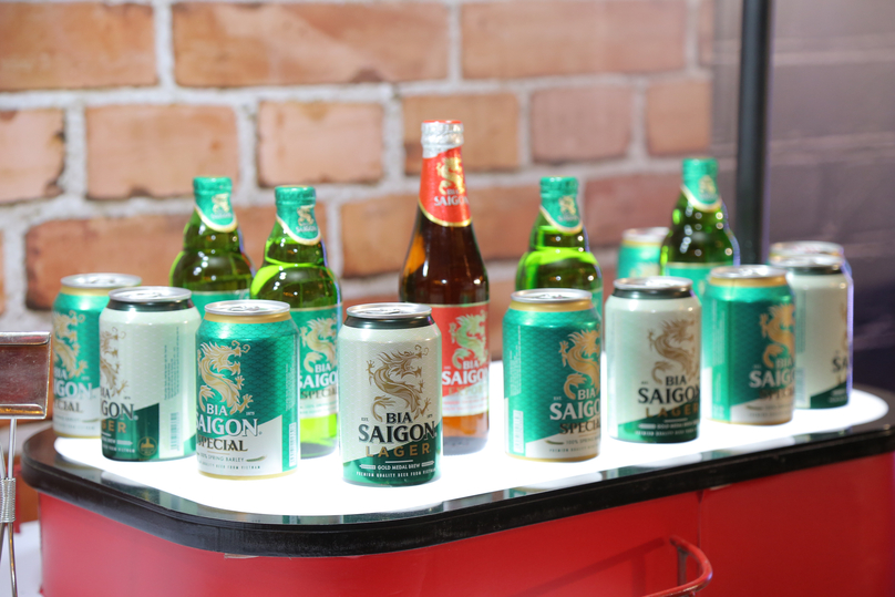 Sabeco's beer products. Photo courtesy of the company.