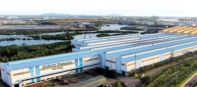 Posco Yamato Vina Steel factory in Ba Ria-Vung Tau province, southern Vietnam. Photo courtesy of Young People newspaper.