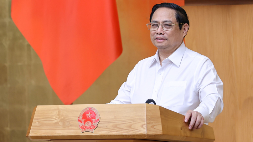 Prime Minister Pham Minh Chinh chairs a cabinet meeting in Hanoi on July 26, 2023. Photo courtesy of the government portal.